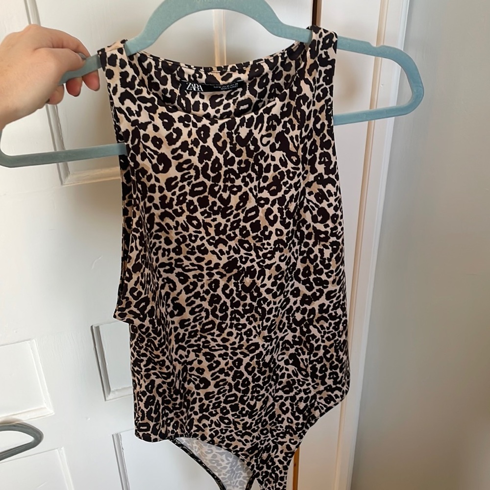 Zara cheetah bodysuit